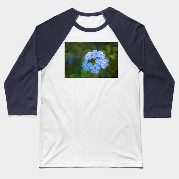 Plumbago Blue Baseball T-Shirt by dianecmcac